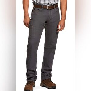 Ariat Rebar M4 Durastretch Straight Relaxed Fit Jeans Work Pants Gray W30 L34